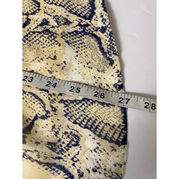 Davi & Dani Cream Blue Gray Python Double Strap Sleeveless Top Women's Medium - Picture 9 of 9